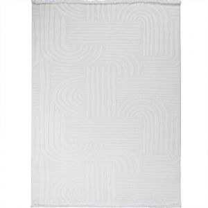 The Deco Factory SOFT DECO - Tapis salon moderne cr&egrave;me &agrave; motifs g&eacute;om&eacute;triques 120x180