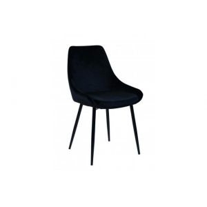 Declikdeco : Chaise Velours Noir EDITA