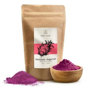 Pink Matcha Th&eacute; Mary Rose - Poudre Rose- Fruit du Dragon - 100 % Naturel - Riche en Vitamine C - 100 g