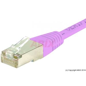 Image de MCAD Cordon Patch RJ45 S/FTP Cat.6 Rose 30 m