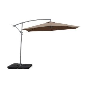 Viva Green Ilios - Parasol rond déporté en aluminium Ø 3 m
