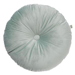 Dutch Decor Coussin rond vert en velours 40cm uni