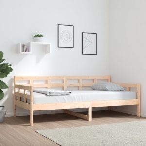 VidaXL Lit de jour Bois massif de pin 90x190 cm Brun