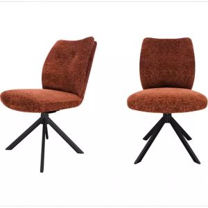 Lot de 2 Chaises LEA Marron