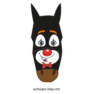 Pfiff Masque anti-mouches - BL/B/RE - Taille (P) Pony