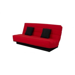 Dunlopillo Banquette clic-clac unie avec housse rouge 2 coussins - CC10003