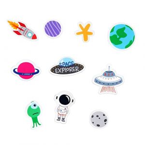 Legami Lot de 30 décorations pour Les Rayons du vélo Bébé – garçon, Space, Taille Unique