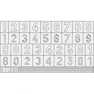 Eduard MAQUETTE GERMAN NUMBERS MEDIUM 1/35 XT008