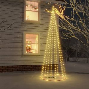 VidaXL Arbre de Noël cône 310 LED Blanc chaud 100x300 cm