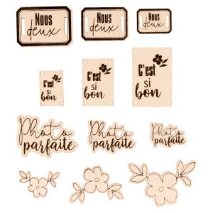 Image de Artémio Mini Silhouettes en bois 20 pcs Nous Deux