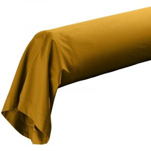 Image de 1001kdo - Taie de traversin 85 x 185 cm Percale de coton jaune curry