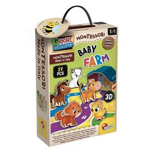 Lisciani Giochi Baby Farm - jeu d'apprentissage en bois - basé sur la méthode Montessori