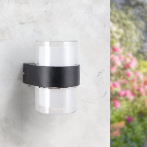 M Ledme - Applique murale LED Ian 10 W, blanc chaud 3 000 K, 920 lm, angle d'éclairage 120 °, étanche IP54, idéale pour l'éclairage extérieur de jardin, terrasse, façade ou entrée