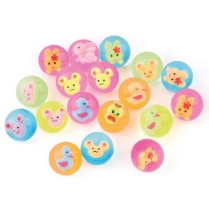 Ruedelafete Lot de 4 balles rebondissantes animaux