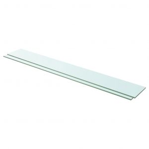 VidaXL Panneaux d'étagère 2 pcs Verre Transparent 110 x 15 cm