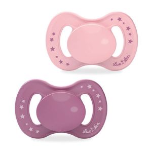 Luc et L&eacute;a Sucettes anatomiques V&eacute;g&eacute;tale 18+ mois lot de 2