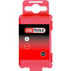 KS Tools 1/4" Embout de vissage TRIWING, 75mm, #3, pack de 5