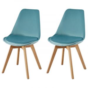 Lot de Deux chaises scandinaves FREAM VERT MENTHE - Vert Menthe