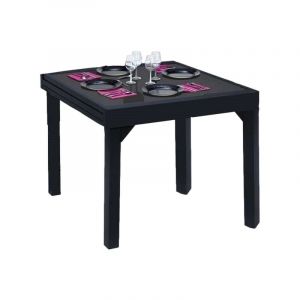 Wilsa Garden Table de jardin Modulo T 4 / 8 Full Verre Noir