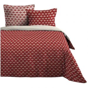 LOVELY CASA Housse de couette + taies 240x260cm Esprit chalet