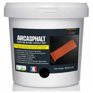 Image de Arcane industries Peinture Bitume, Goudron, Enrobé - ARCASPHALT - Noir - 15 Kg jusqu a 30m2 pour 2 couches