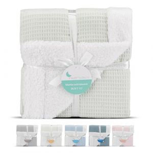 Interbaby Couverture bébé nid d'abeille extra douce - Vert