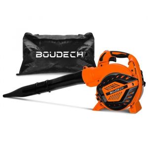 Boudech - niup 26 - Aspirateur souffleur 26cc broyeur de feuilles. Souffleur 3en1 avec sac de collecte de 40L. Moteur à essence 26cc 2 temps Euro v