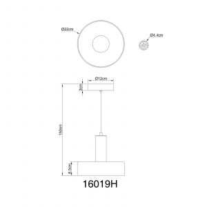 Globo Suspension lampe suspendue plafonnier led lampe de salle &agrave; manger aluminium gris verre couleur fum&eacute;e