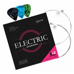 Shaman Electric cordes pour guitare &eacute;lectrique, y compris 2 cordes de rechange et 3 plectres