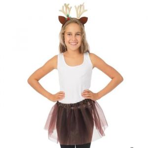 Ptit Clown Set Tutu Renne Enfant - P'tit Clown - 24092 - D&eacute;guisement Fille Avec Jupe En Tulle Et Accessoires - Tenue No&euml;l, Spectacles