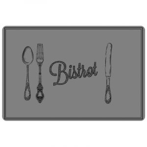 Image de Set de Table "Cuisine Bistrot" 28x43cm Gris Prix