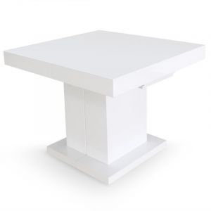 Image de Declikdeco Table Extensible Blanc Laqué 90x100 à 90x250 MAXX