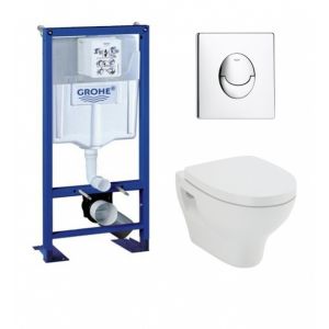 Image de Grohe Pack WC Rapid SL + Cuvette POP2 + Plaque Blanche