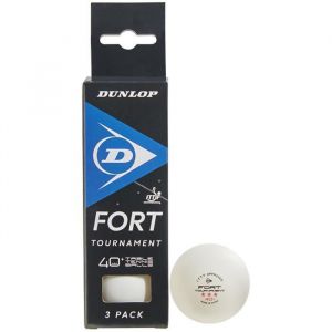Dunlop Balles De Tennis De Table 40+ Fort Tournament 3 Balls White