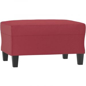 VidaXL Repose-pied Pouf de Chambre à Coucher Tabouret de Canapé Meuble de Salle de Séjour Maison Intérieur Rouge Bordeaux 70x55x41 cm Similicuir