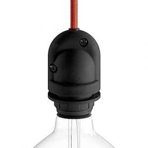 Creative Cables - Douille De Lampe Ext&eacute;rieure Noire E27. Ip65 (r&eacute;tractable)