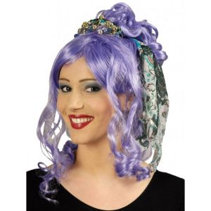 Ruedelafete Coiffe pesley bleu avec perles