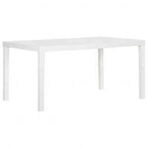 VidaXL Table de jardin 150x90x72 cm PP Blanc