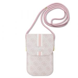 Guess Sac Smartphone 4G Stripes - Couleur : Rose - Modèle : Universel