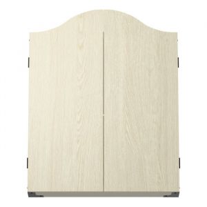KOTO - Armoire à Fléchettes en Chêne Clair (63 cm x 49 cm x 85 cm) Incl. 2 Tableaux Blancs de Score
