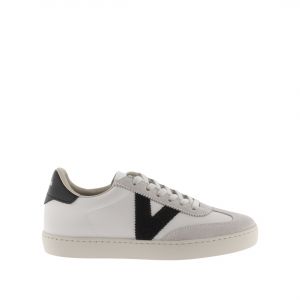 Victoria Pour femme. Baskets en cuir Berlin blanc, noir