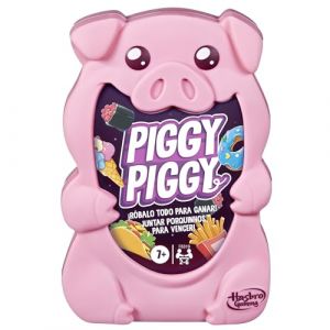 Image de Hasbro Gaming Piggy Piggy Jeu de Cartes 2 &agrave; 6 Joueurs, Plans en Plein air, Famille et Amis, Cadeau pour gar&ccedil;ons et Filles de 7 Ans et Plus, cochons et ch&egrave;vres