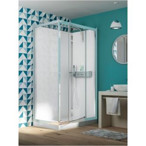 Kinedo Cabine de douche EDEN + Rectangle porte pivotante 120x80 - KINEDO