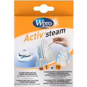 Wpro Stick décapant Activ'Clean + 10 dosettes anti-calcaire pour fer à repasser