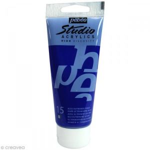 Pebeo Peinture acrylique Studio Acrylics de (étude), 100ml, Bleu outremer foncé