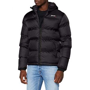 Schott Doudoune Idaho courte matelassée capuche Noir