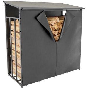 CLP Abri pour bois de chauffage Ruston en Aluminium avec bâche de protection S