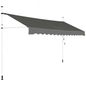Coast Parasol - Extensible - Imperméable - 395cm de large - Gris