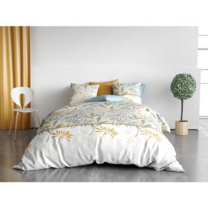 Housse de Couette 260x240 AGIL + 2 taies Coton 57 Fils