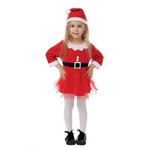 D&eacute;guisement m&egrave;re no&euml;l robe tutu rouge fille - 5/6 ans - rouge - g&eacute;n&eacute;rique 23649